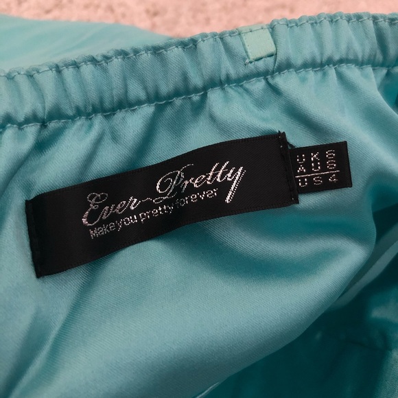 Ever Pretty Light Blue Strapless Prom Dress Size 4 - Picture 8 of 11